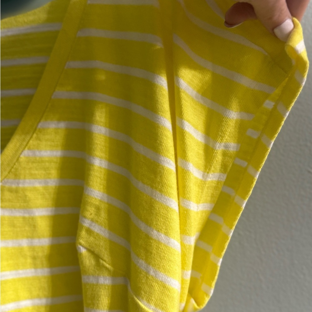 Lane Bryant Yellow and White Striped Top - Picture 6 of 8